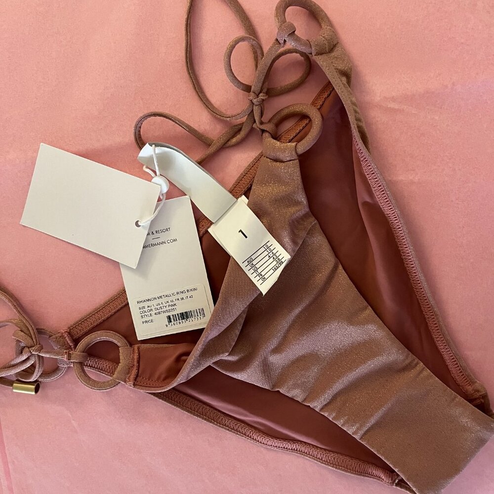 Zimmermann Blush Pink Ring-Detail Triangle Bikini - Picture 8 of 8